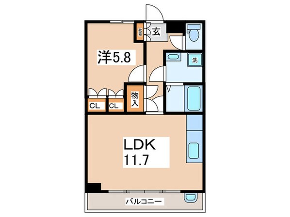 コンフォ－ルパレスの物件間取画像